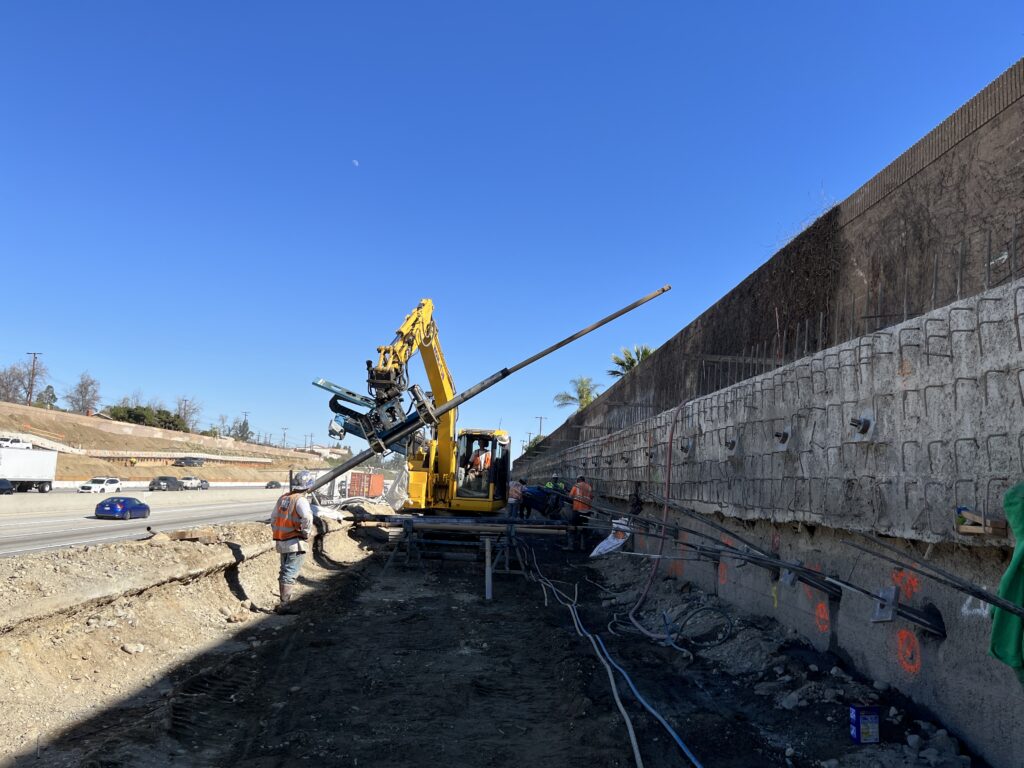 I-10 Corridor Contract 1, Ground Anchor Wall Construction